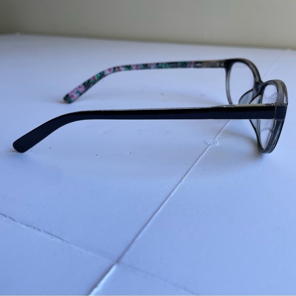 Lulu Guinness eyeglasses LR66 Black Floral Women’s Glasses Frames - Picture 3 of 10